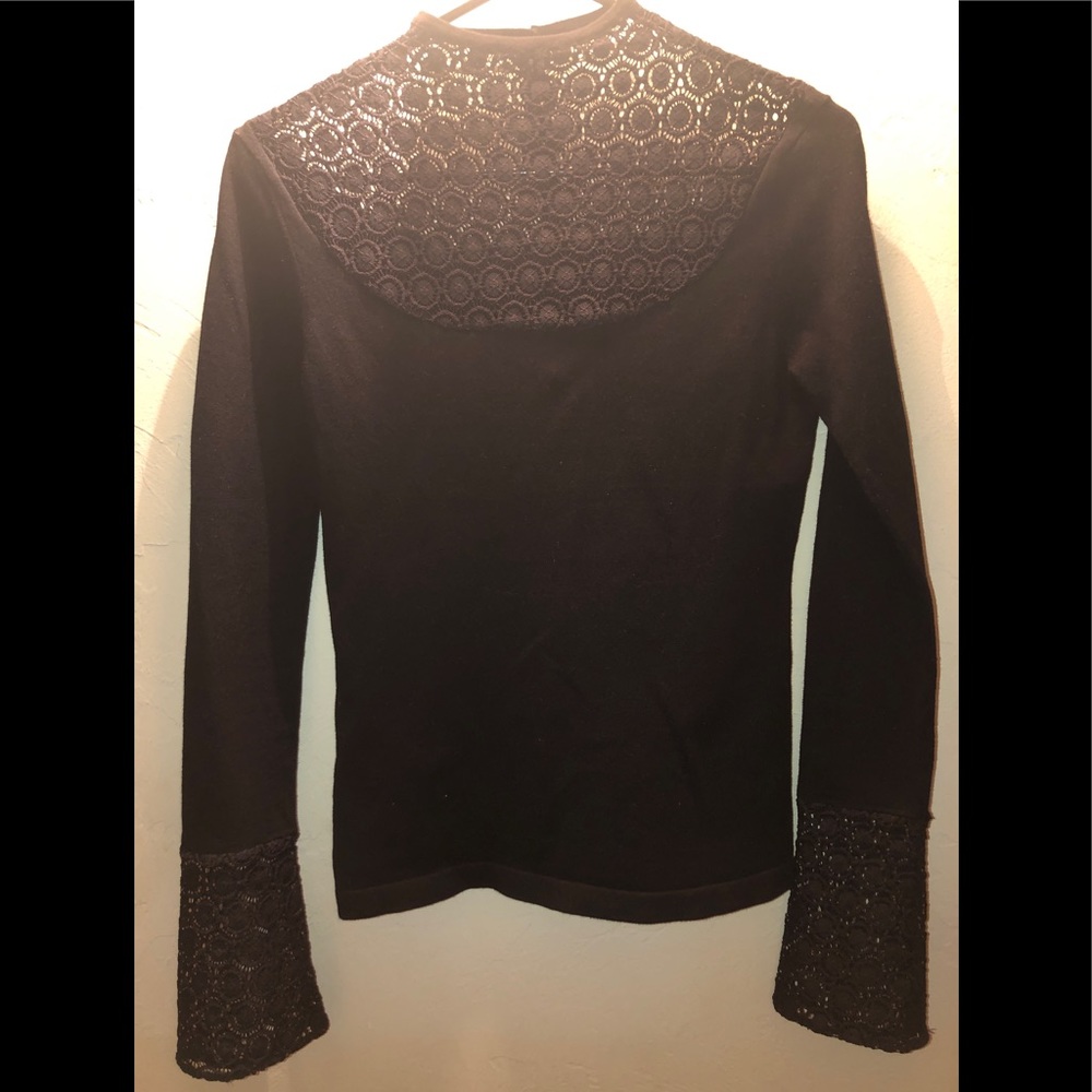 Black long sleeve with lace detail
